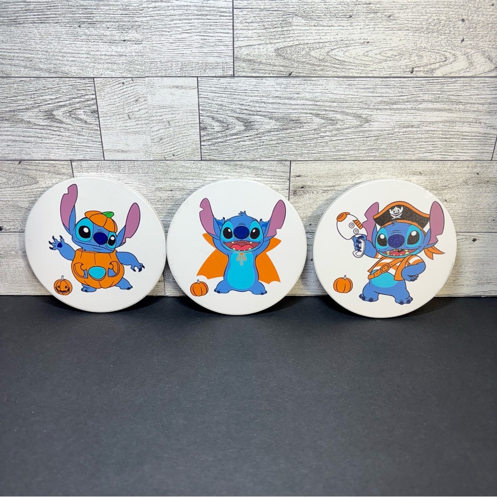 Disney LILO and Stitch Halloween them drink coasters lot of 3
